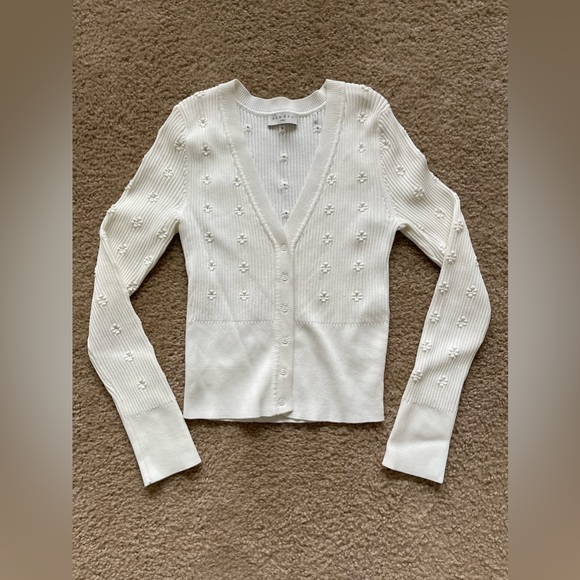 Sandro Nao Inlaid Flower Cardigan - Picture 2 of 5